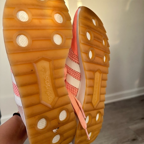 Adidas Originals Flashrunner Womens Trainers Lace Up Shoes Peach - Picture 6 of 7